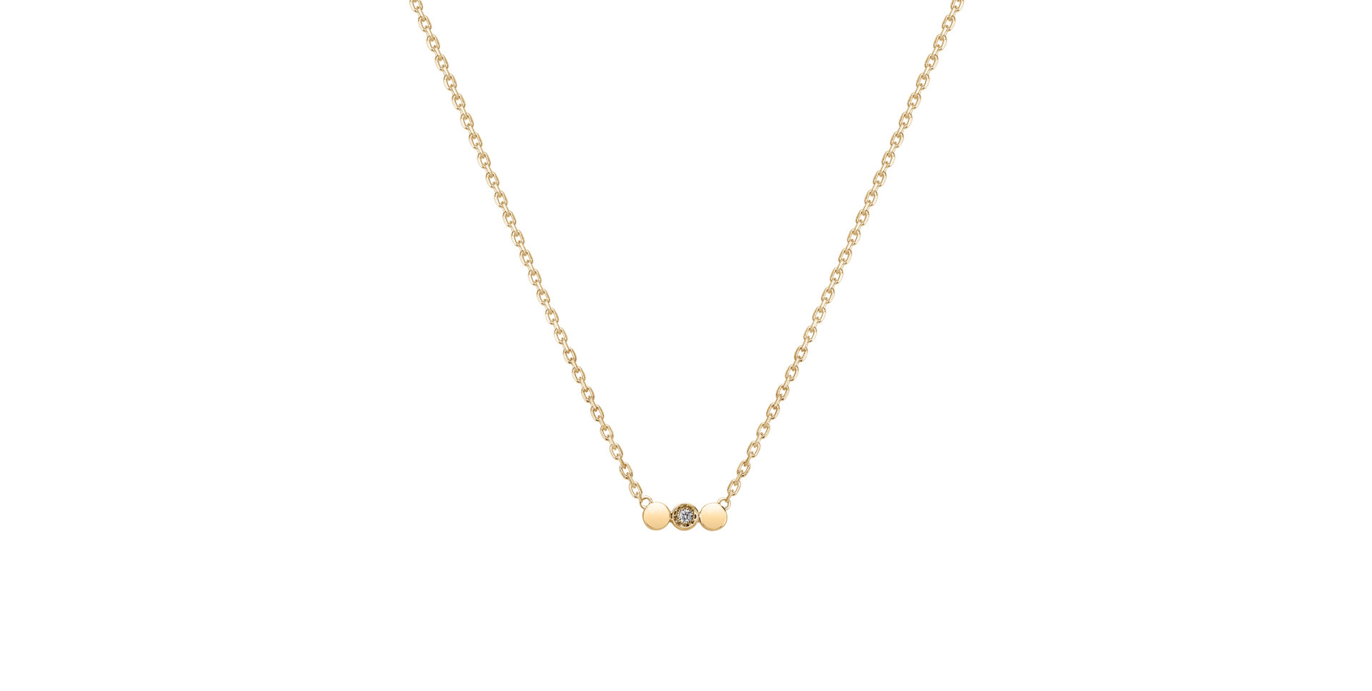 Náhrdelník s diamantem Glossy Dots