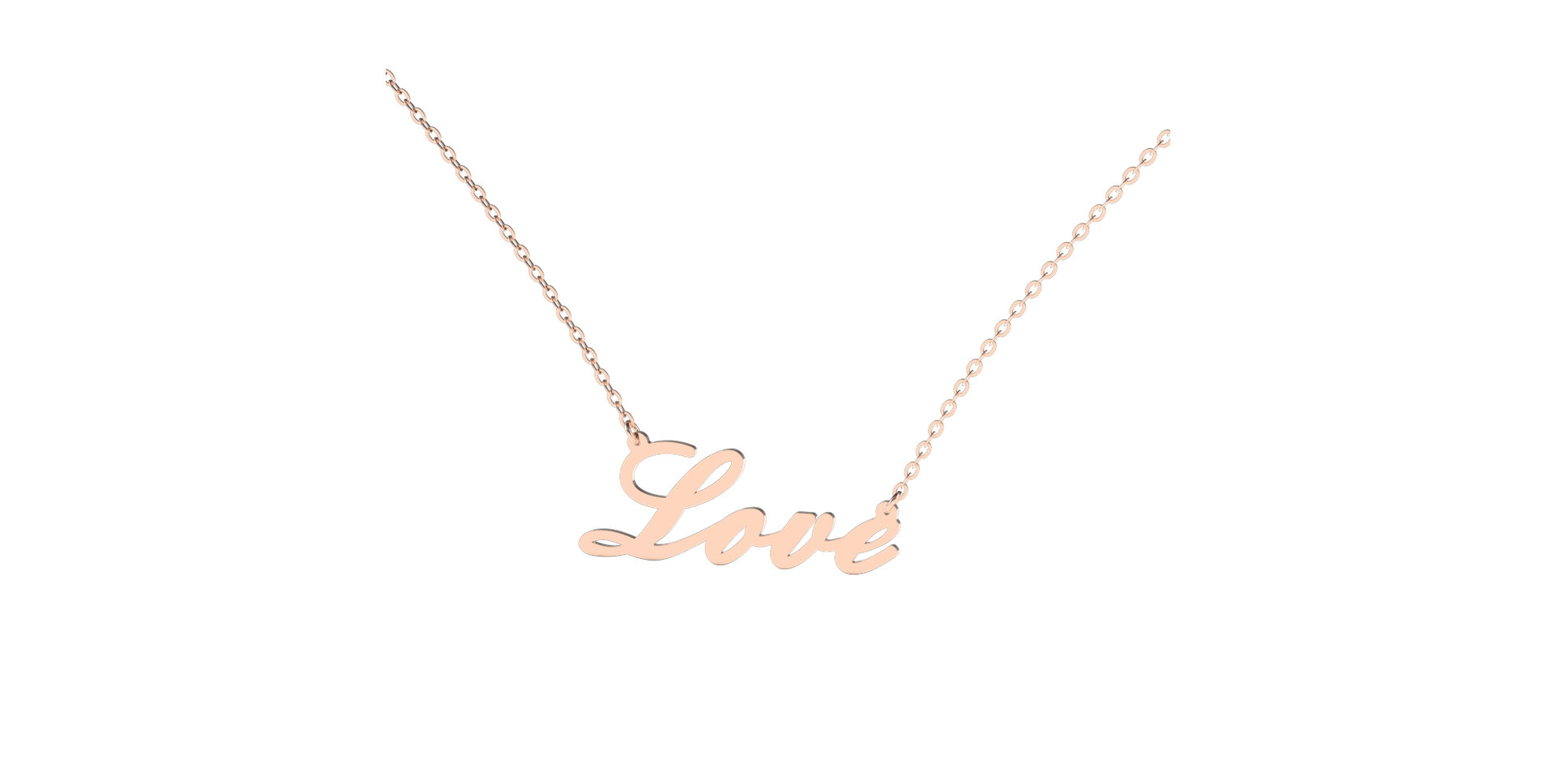 Náhrdelník s diamantem Love