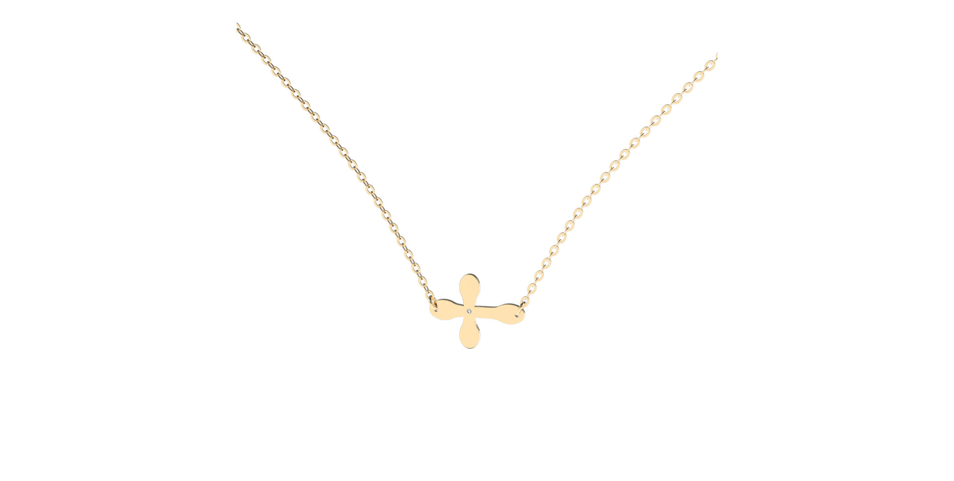 Náhrdelník s diamantem Pomp Religion