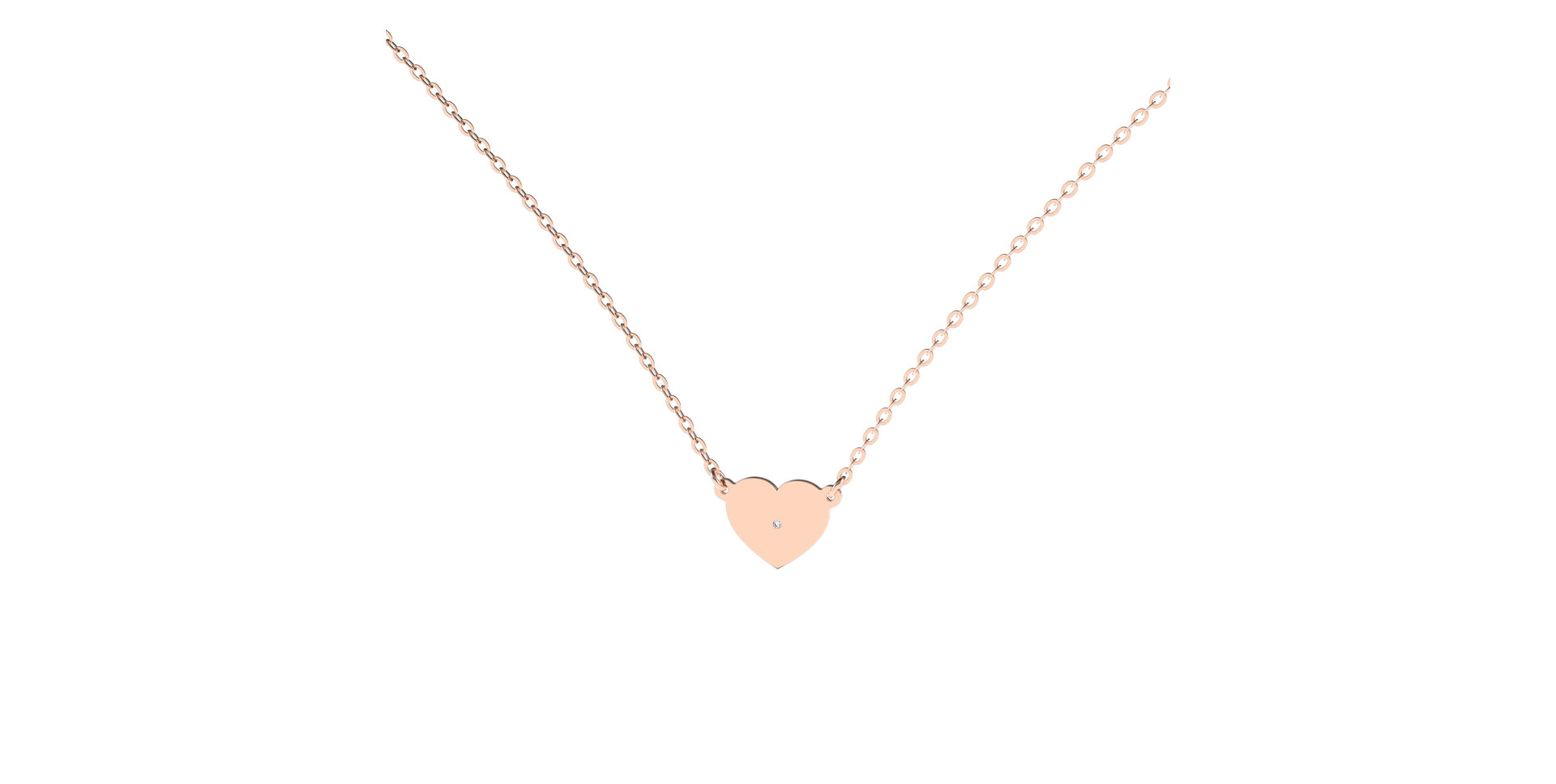 Náhrdelník s diamantem Lovely Heart