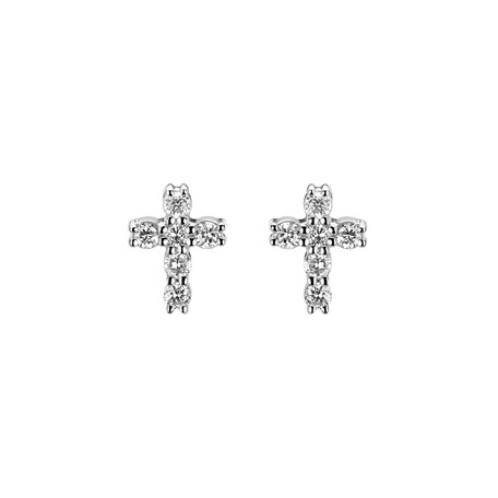 Náušnice s diamanty Cross