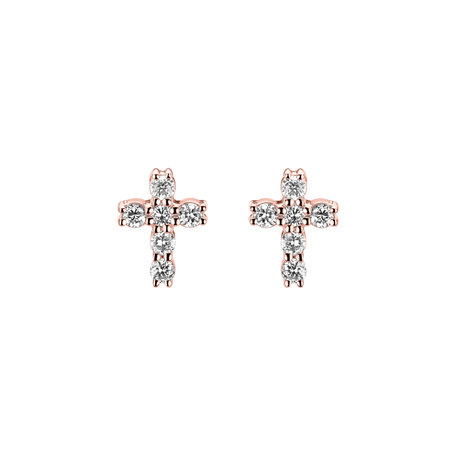 Náušnice s diamanty Cross
