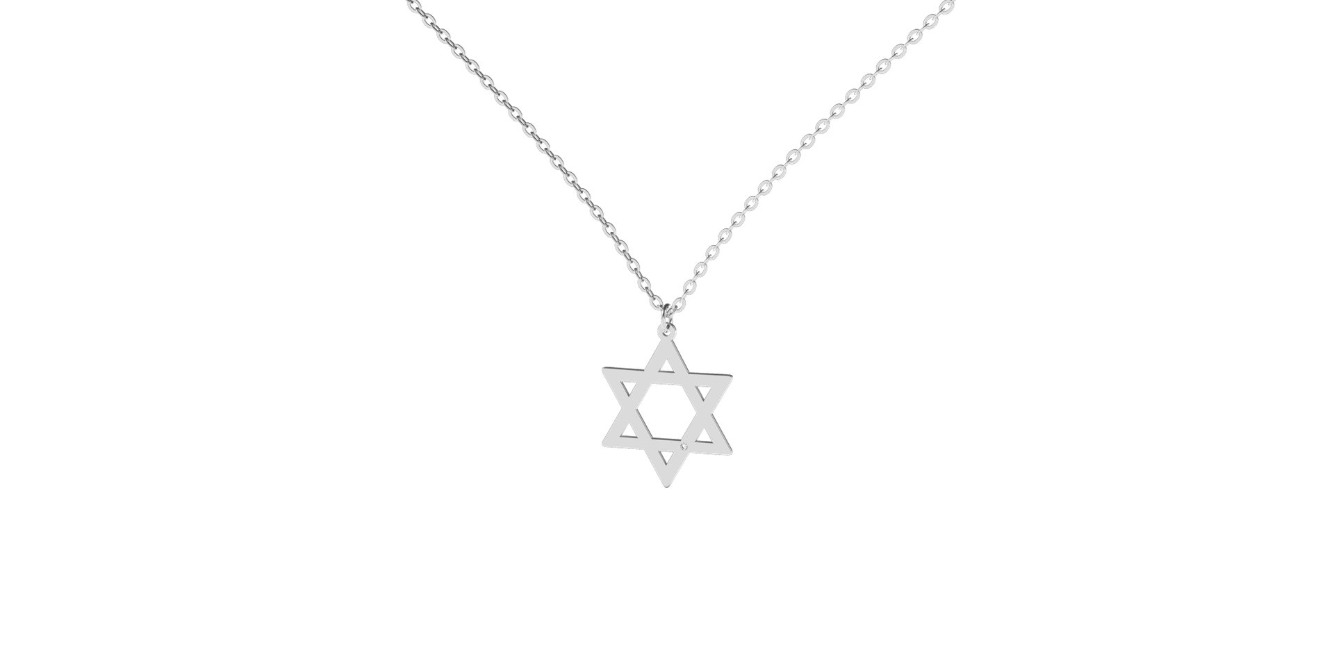 Náhrdelník s diamantem David Star