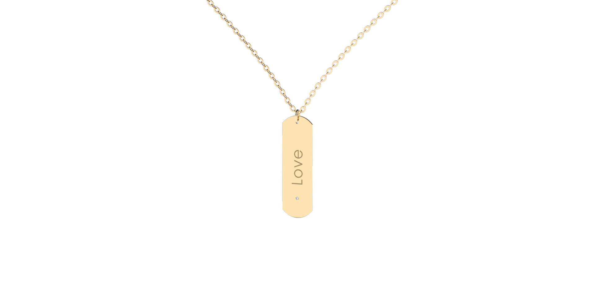 Náhrdelník s diamantem Love Stamp