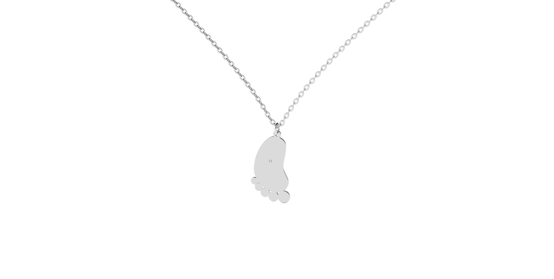 Náhrdelník s diamantem Baby Foot