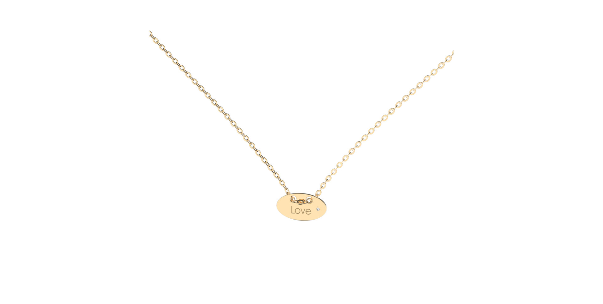 Náhrdelník s diamantem Love Y
