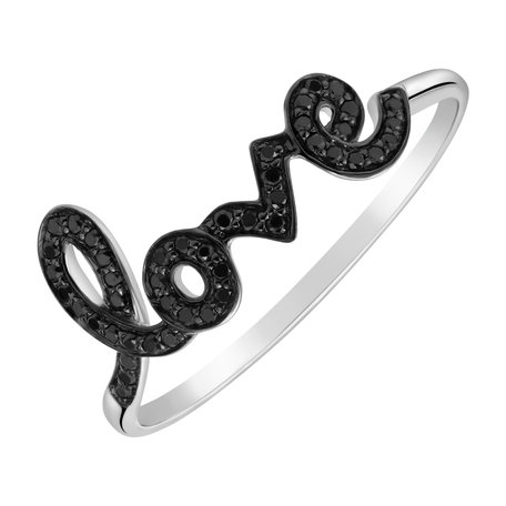 Prsten s diamanty Word Love
