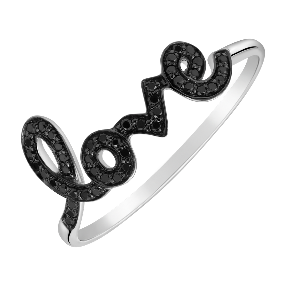 Prsten s diamanty Word Love
