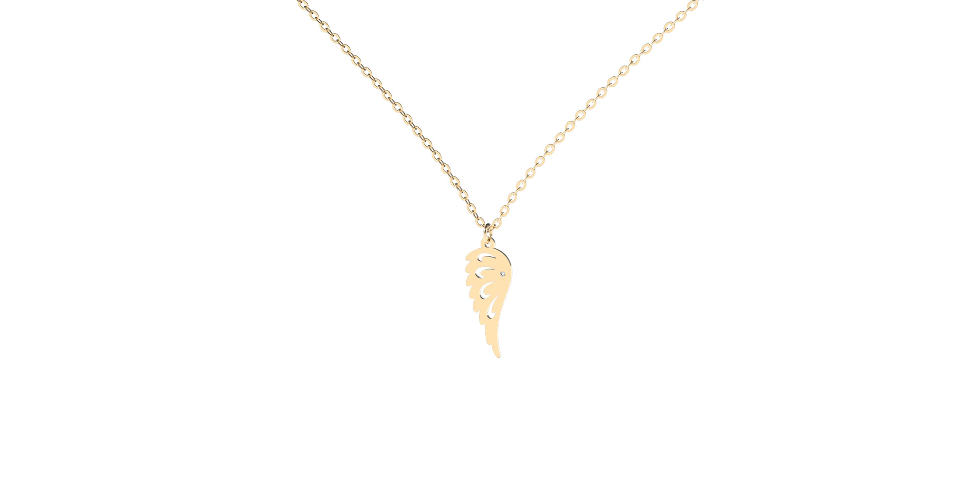 Náhrdelník s diamantem Heaven Wing