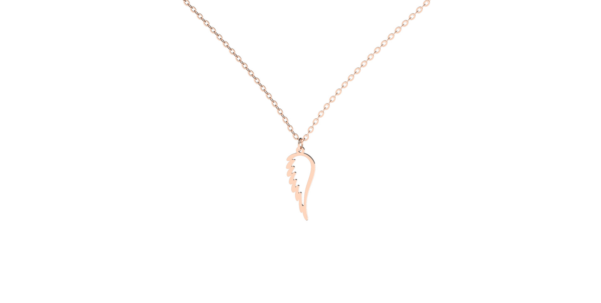 Náhrdelník s diamantem Angel Wing