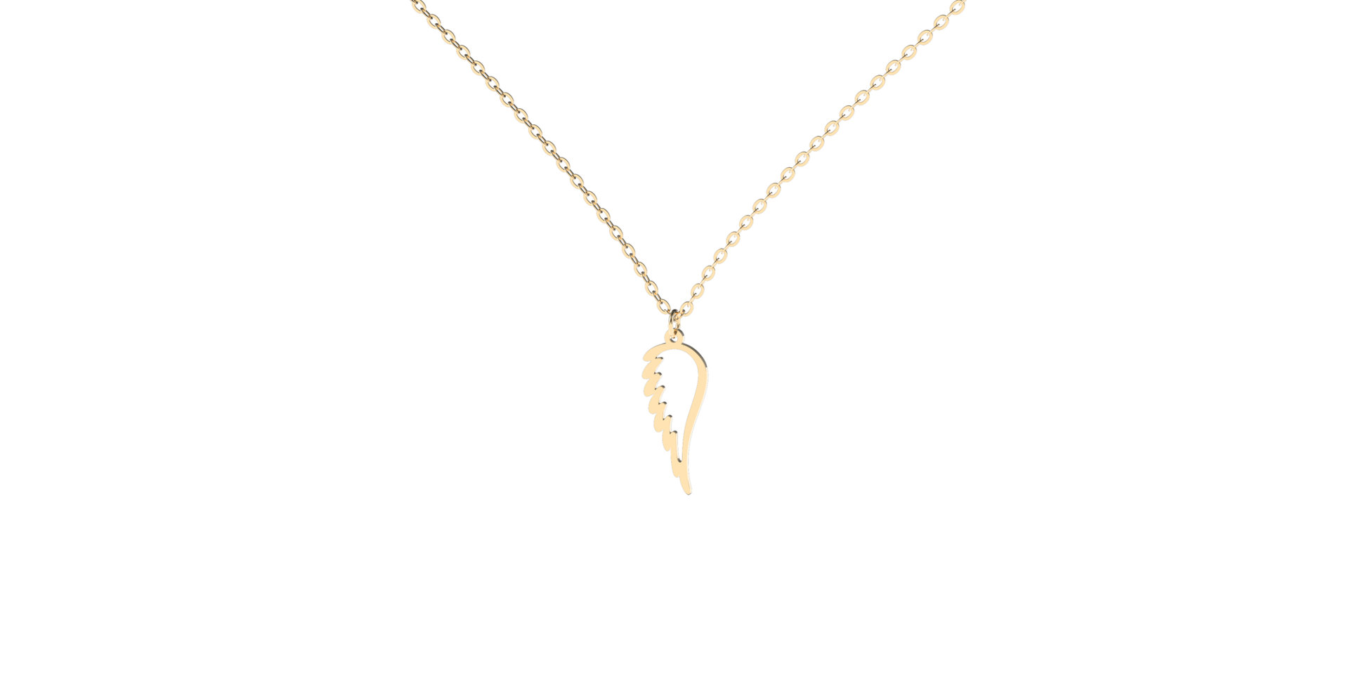 Náhrdelník s diamantem Angel Wing