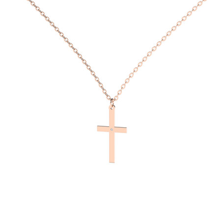 Náhrdelník s diamantem Little Cross