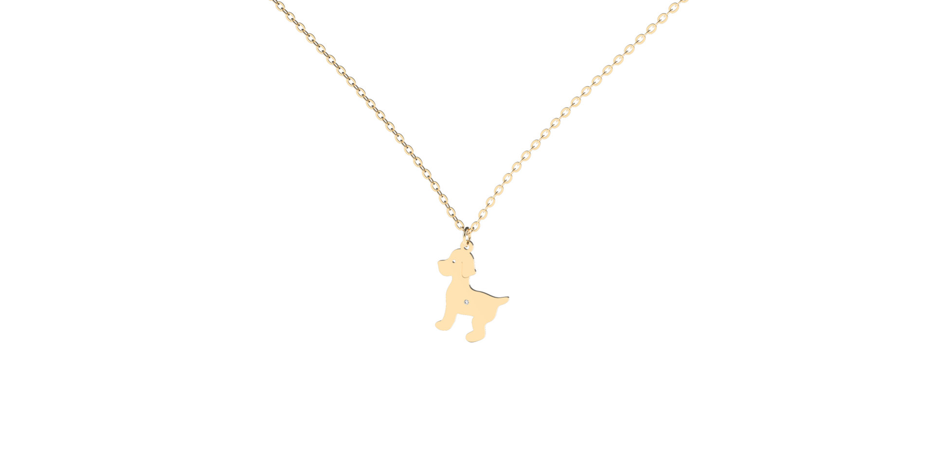 Náhrdelník s diamantem Puppy