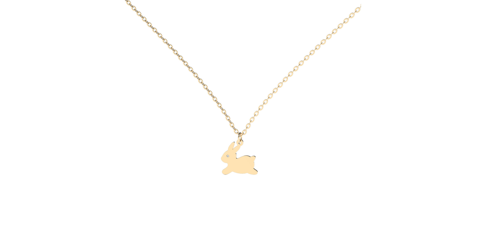 Náhrdelník s diamantem Bunny