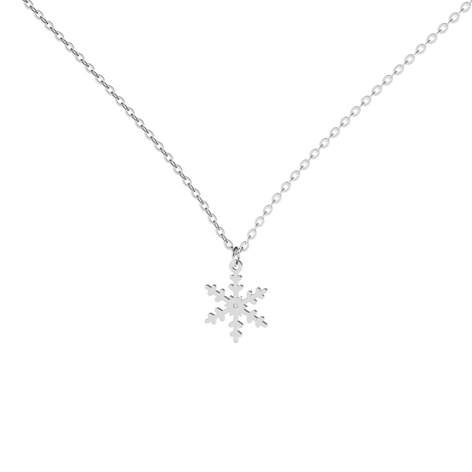 Náhrdelník s diamantem Little Snowflake