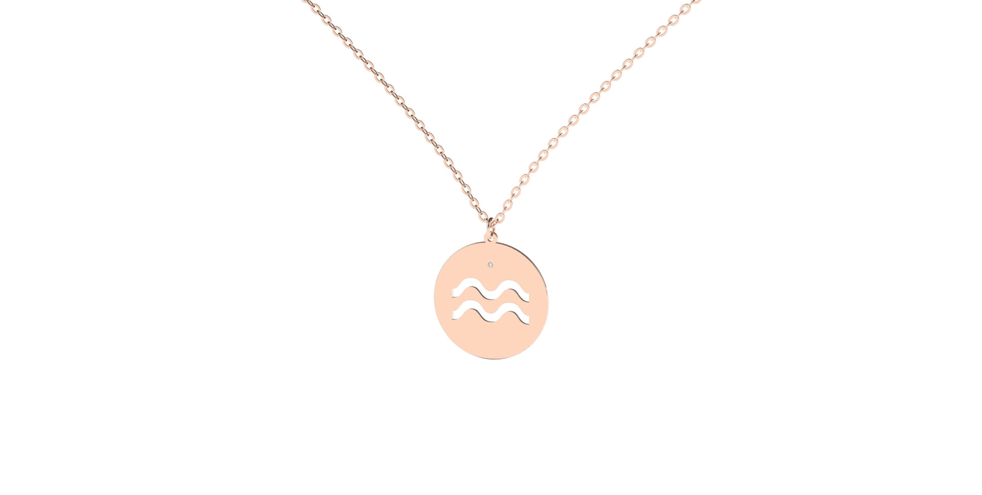 Náhrdelník s diamantem Aquarius
