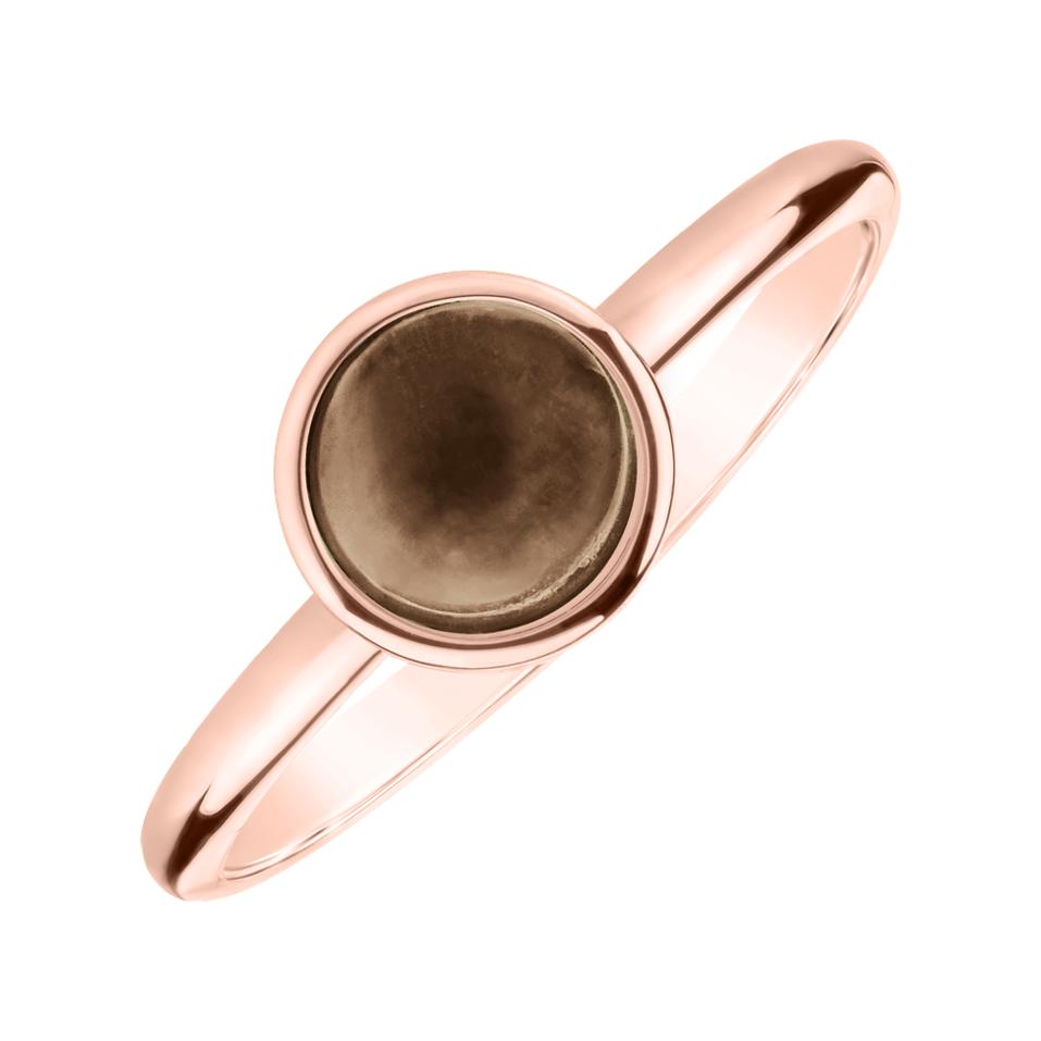 Prsten se smoky quartzem Bonbon