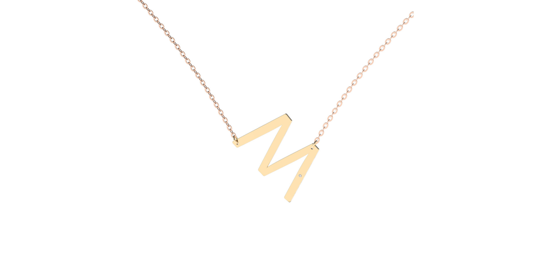 Náhrdelník s diamantem Big Line M