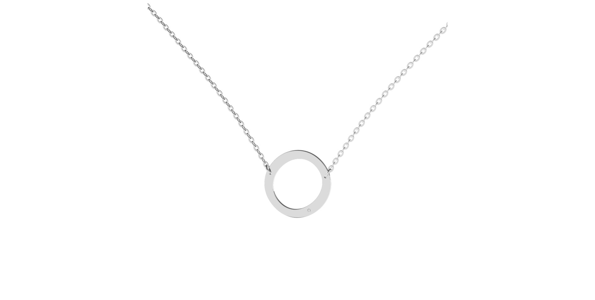 Náhrdelník s diamantem Big Line O