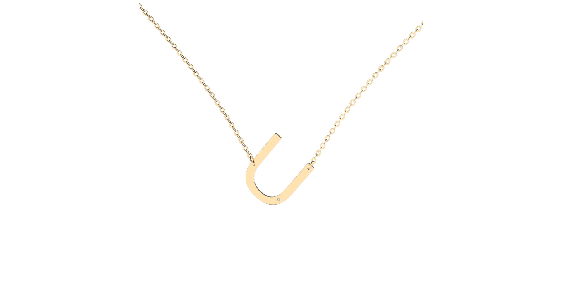 Náhrdelník s diamantem Big Line U