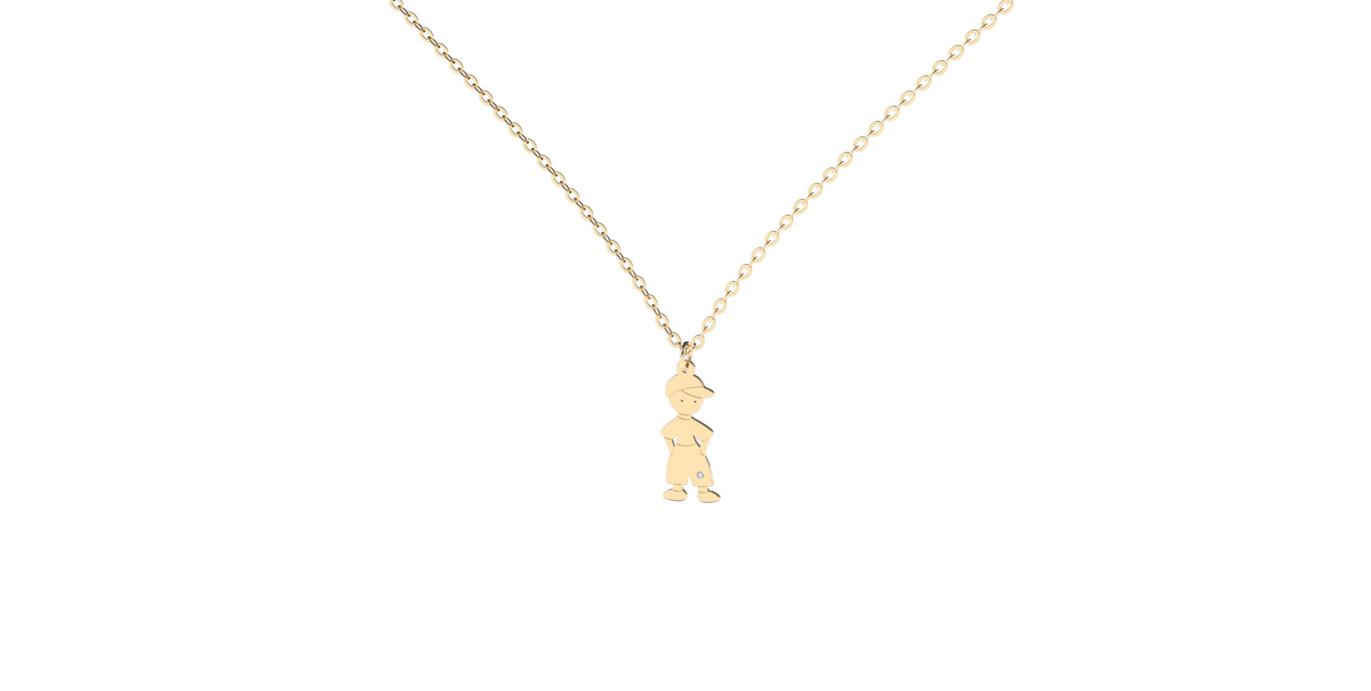 Náhrdelník s diamantem Boy