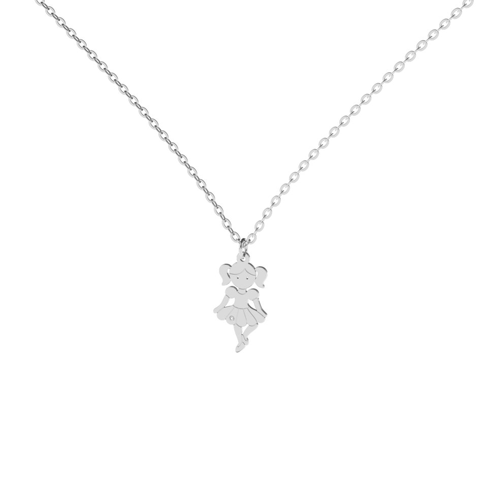 Náhrdelník s diamantem Girl