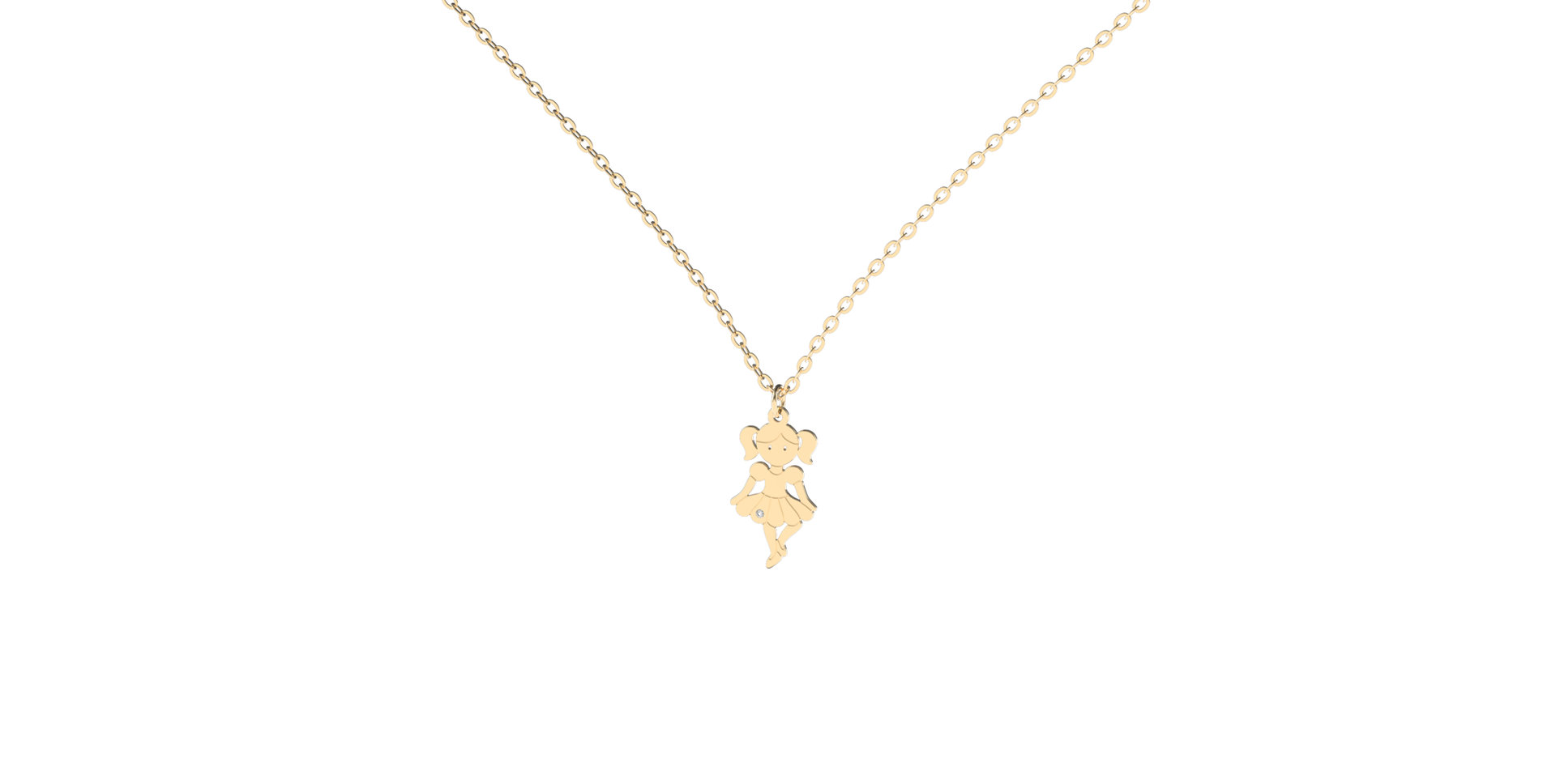 Náhrdelník s diamantem Girl