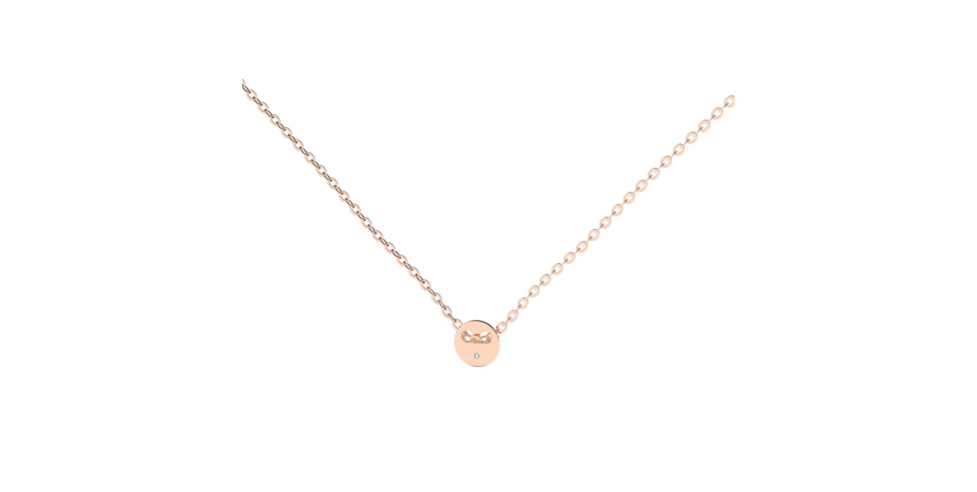 Náhrdelník s diamantem Minimalism