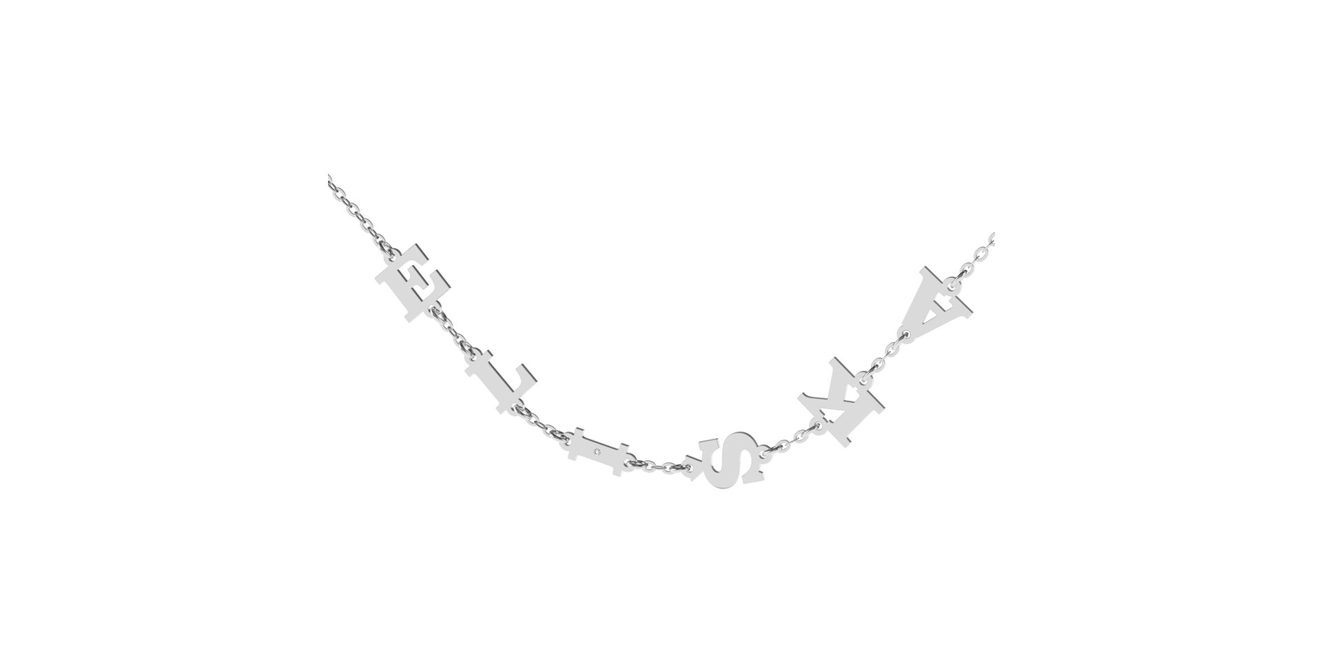 Náhrdelník s diamantem Big Letters