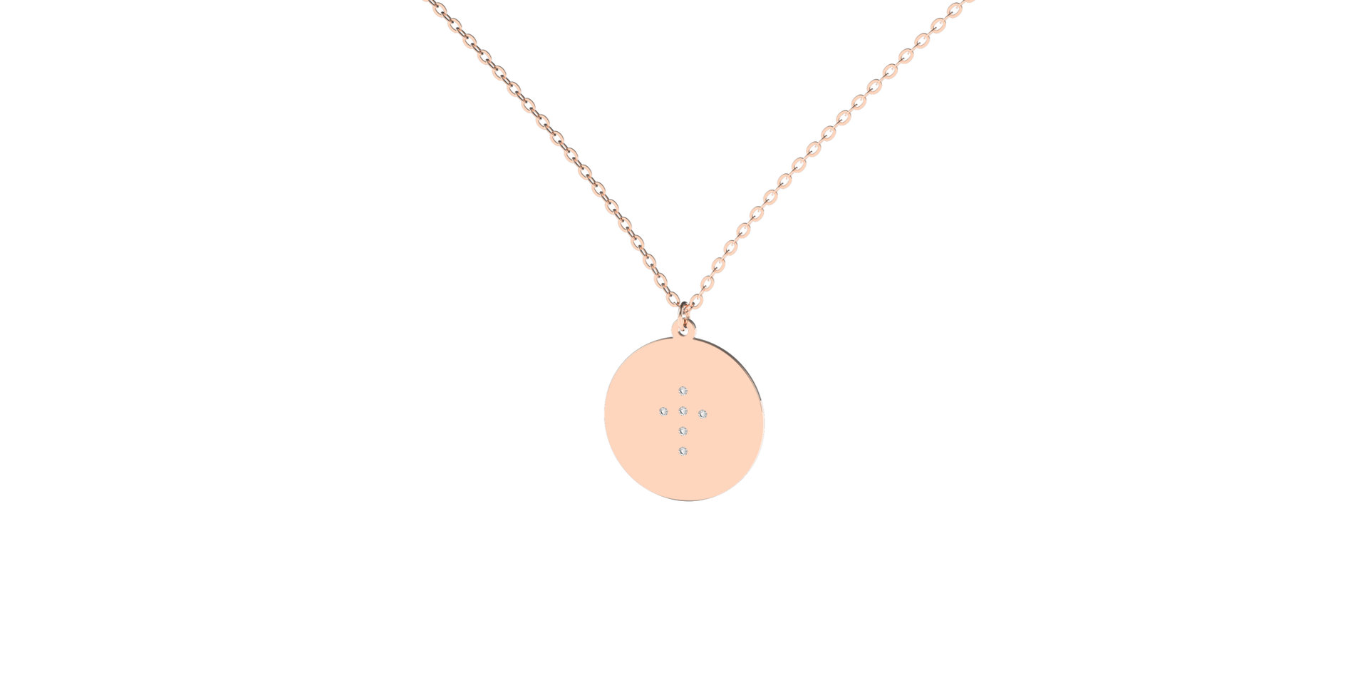 Náhrdelník s diamanty Diamond Cross