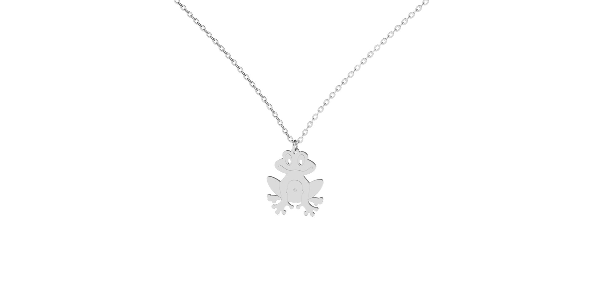 Náhrdelník s diamantem Frog