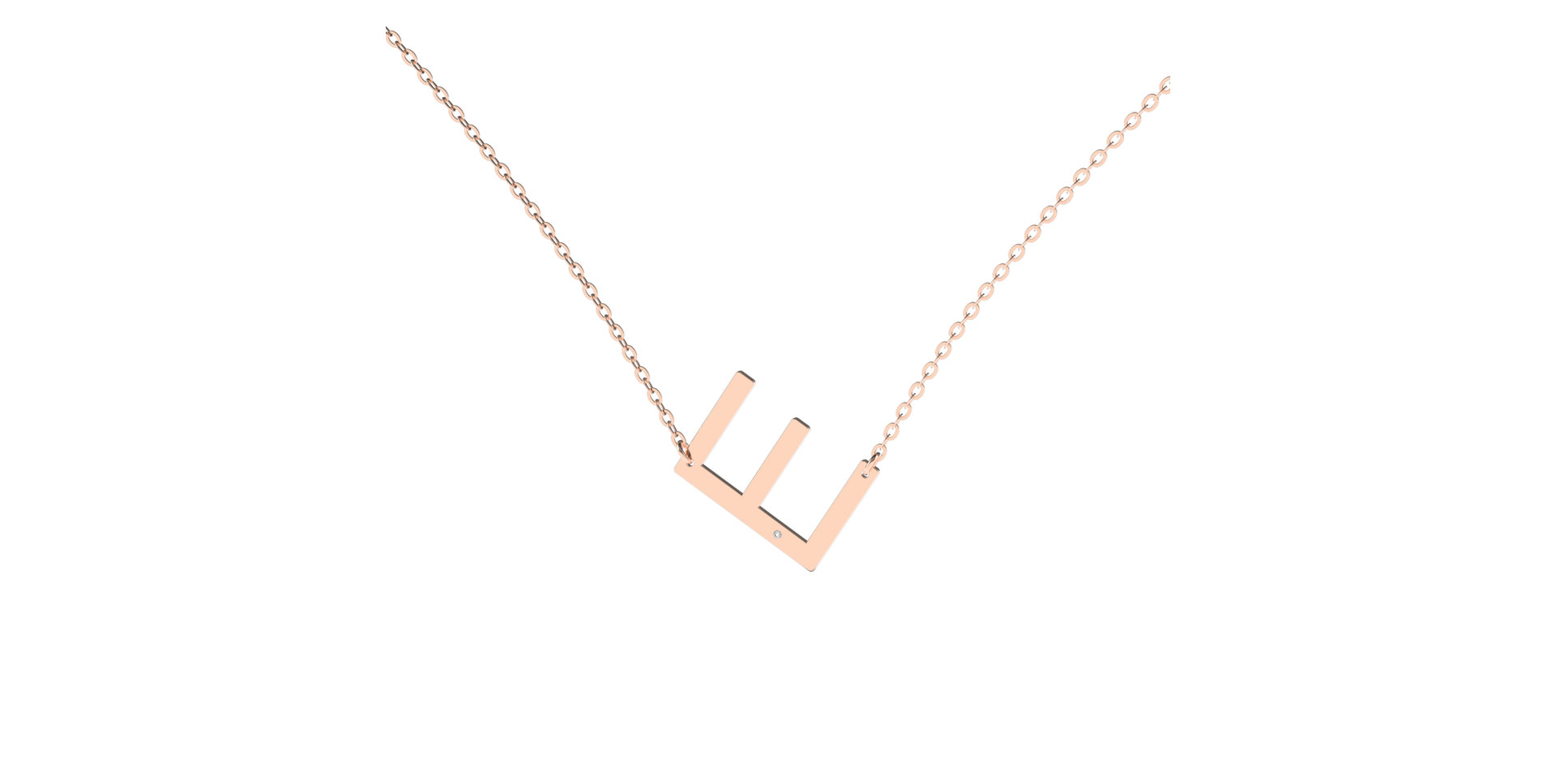 Náhrdelník s diamantem Big Line E