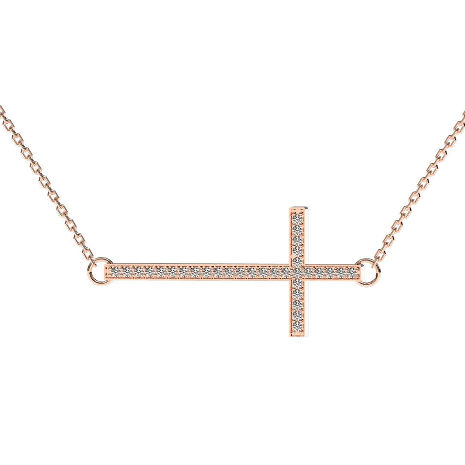 Náhrdelník s diamanty Cross