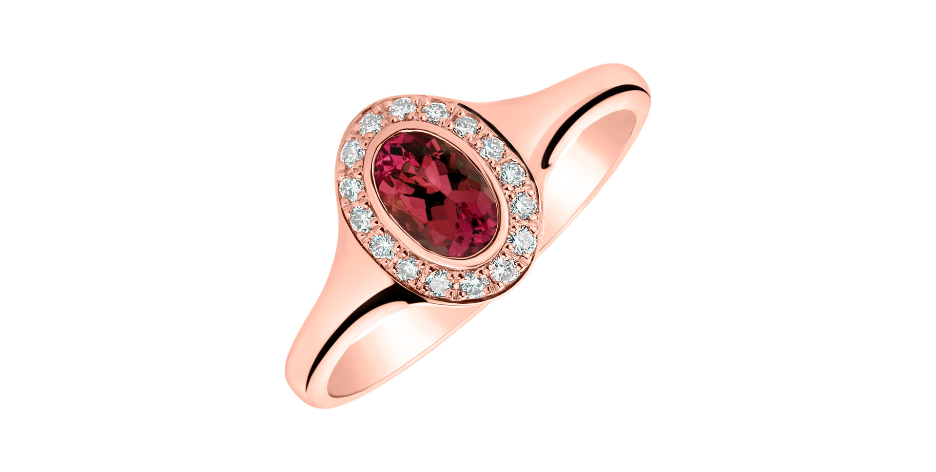 Prsten s diamanty a rubínem Lucky Ruby