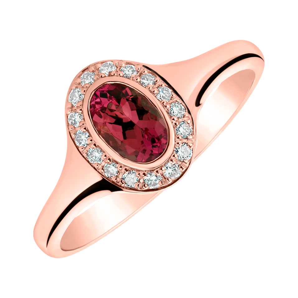 Prsten s diamanty a rubínem Lucky Ruby