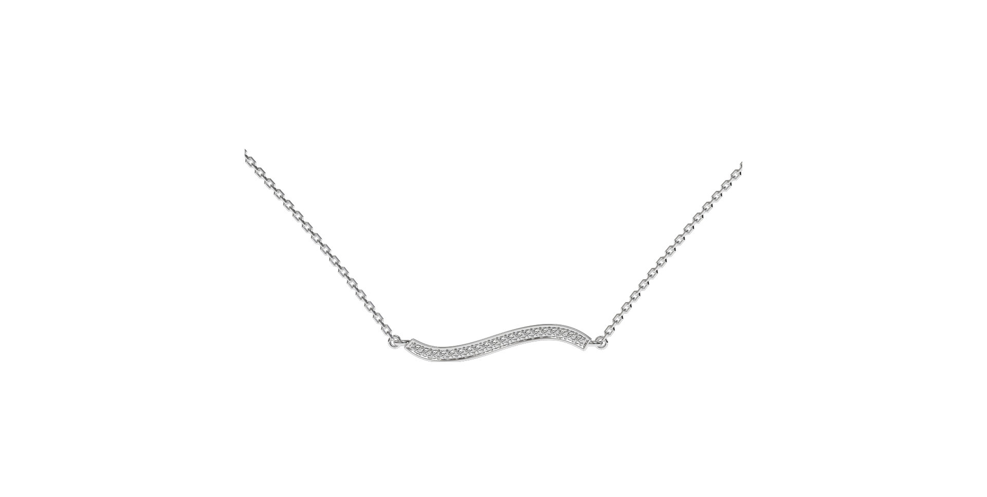 Náhrdelník s diamanty Wave