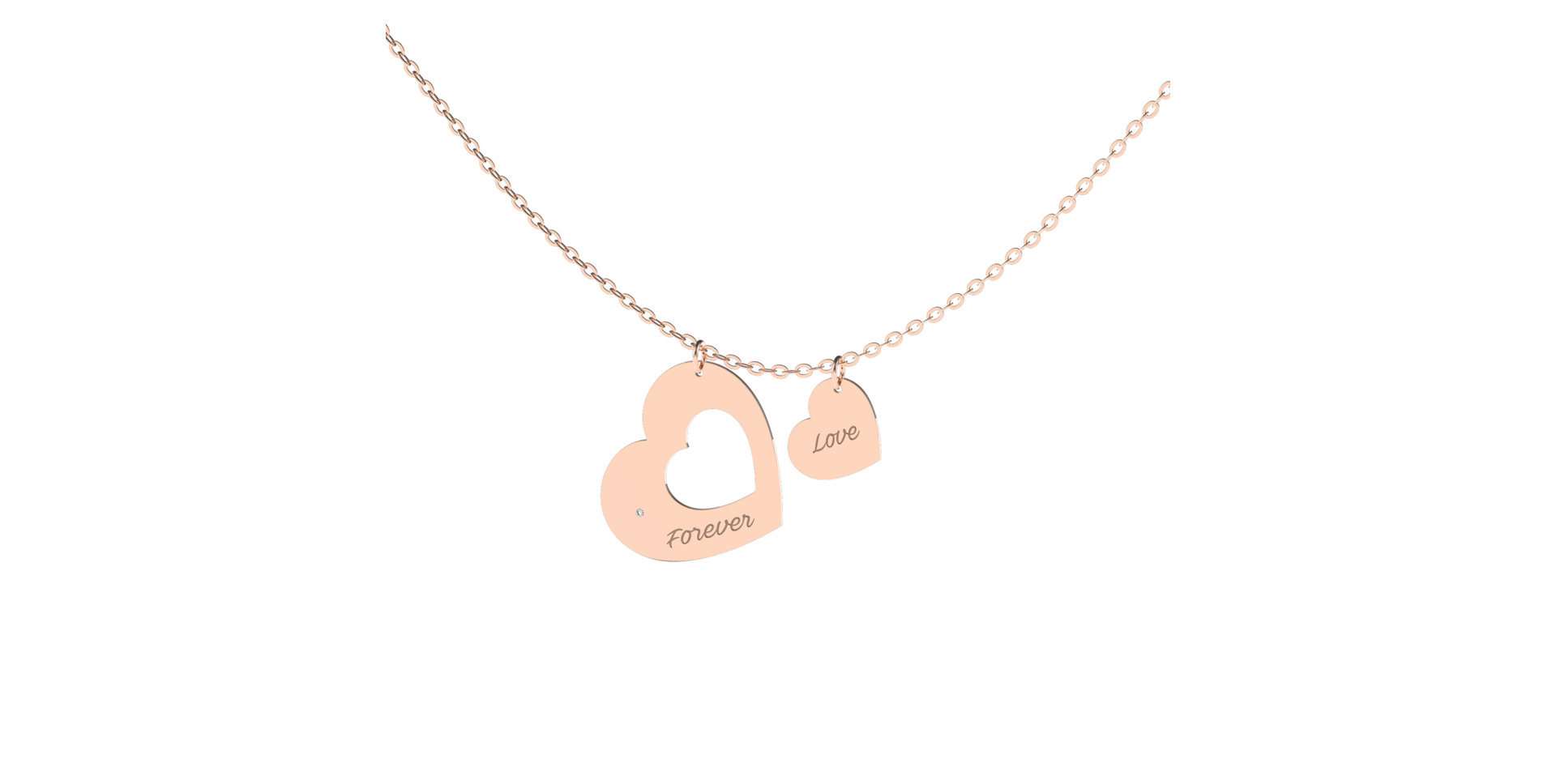 Náhrdelník s diamantem Love Forever