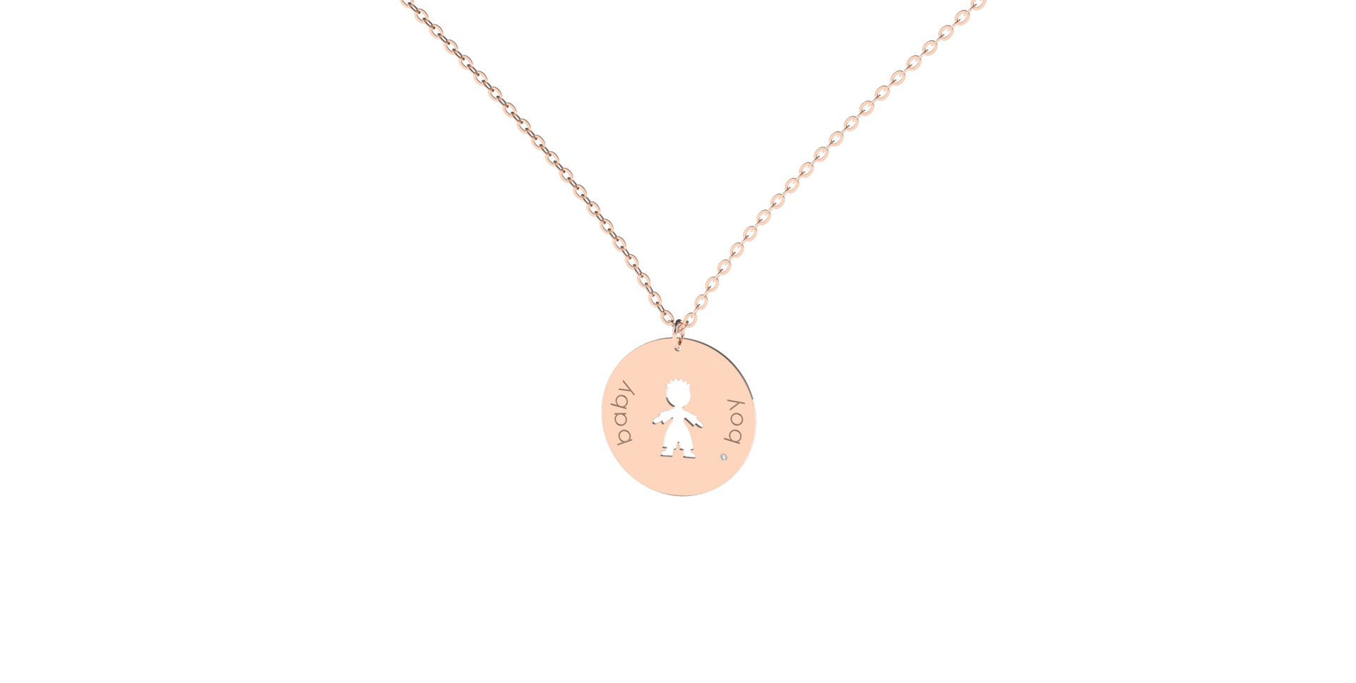 Náhrdelník s diamantem Baby Boy