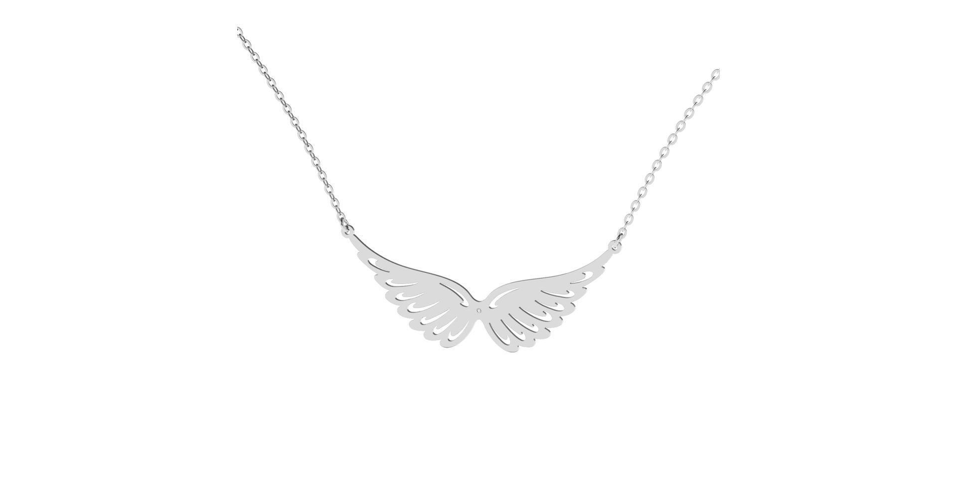 Náhrdelník s diamantem Wings