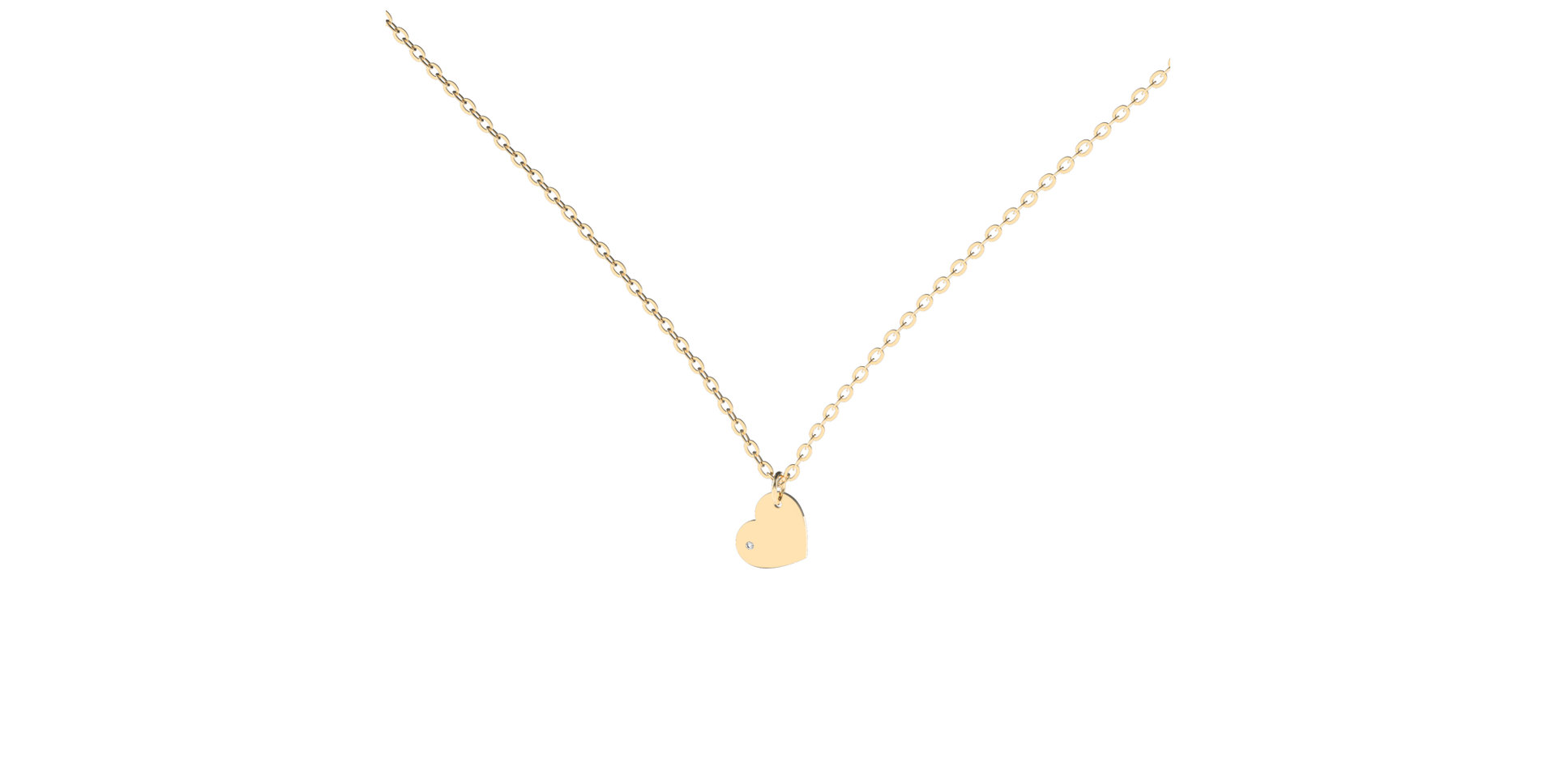 Náhrdelník s diamantem Precious Heart
