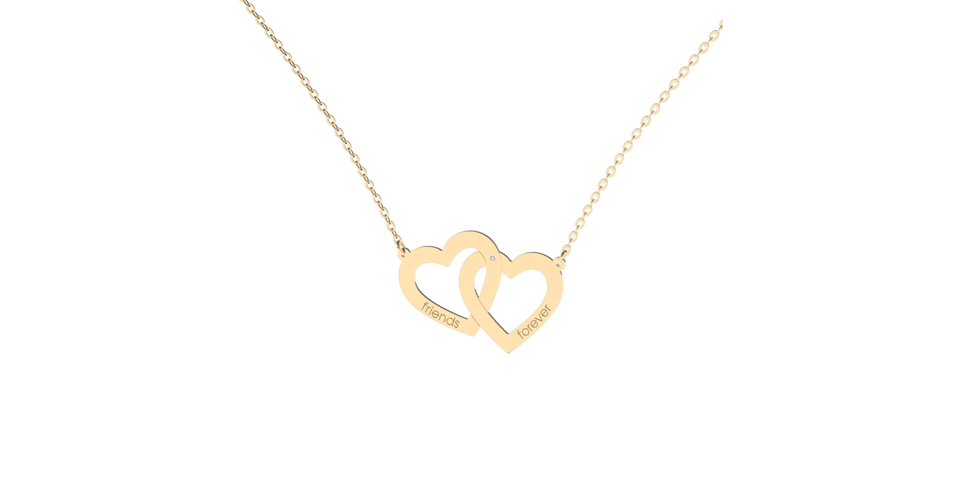 Náhrdelník s diamantem Friends Forever