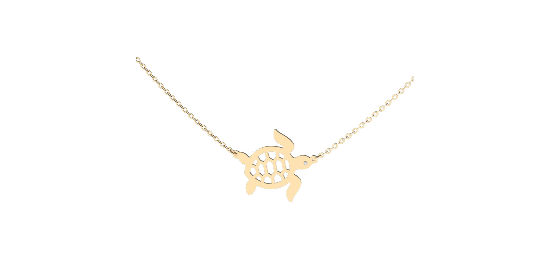 Náhrdelník s diamantem Turtle