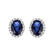 Náušnice s diamanty a safírem Princess2