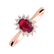 Prsten s diamanty a rubínem Princess2