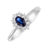 Prsten s diamanty a safírem Princess2