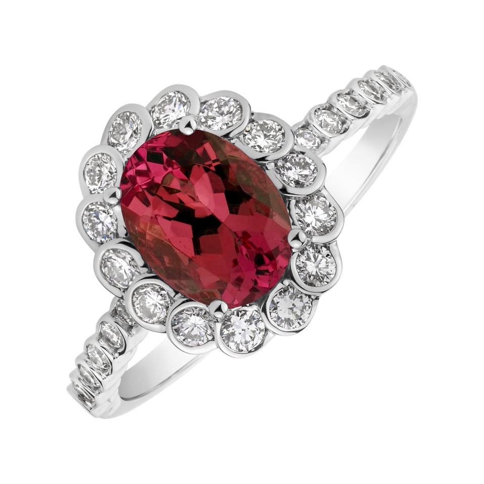 Prsten s rubínem a diamanty Glamour Princess