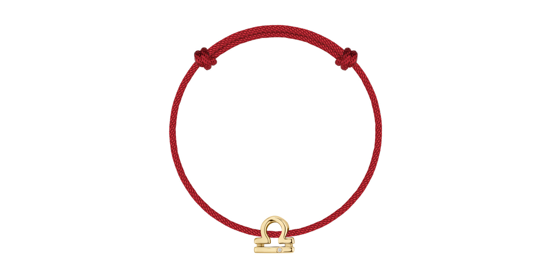 Diamantový náramek se šňůrkou Libra