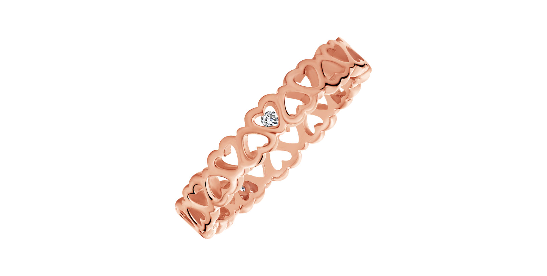 Prsten s diamantem Love Contour