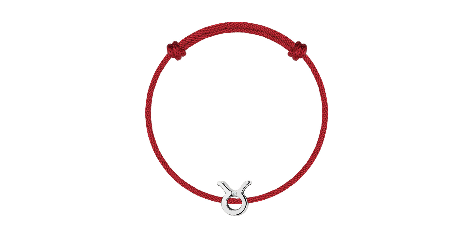 Diamantový náramek se šňůrkou Taurus