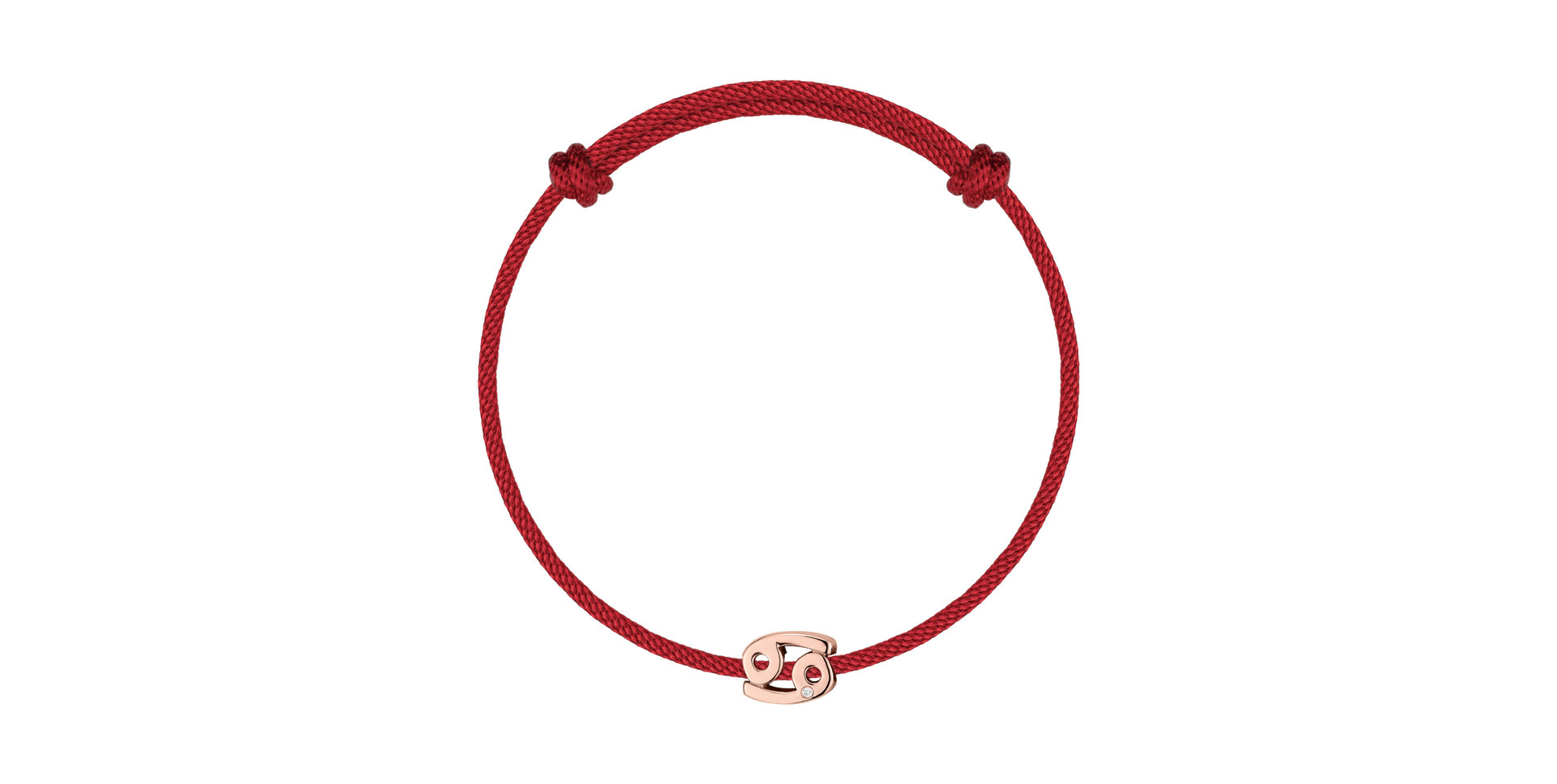 Diamantový náramek se šňůrkou Cancer